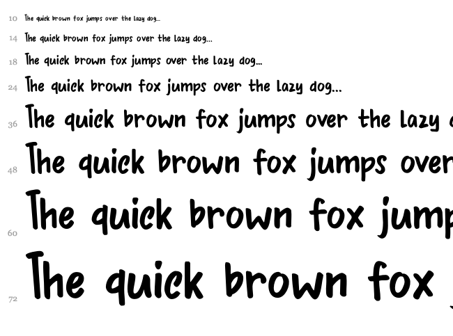 DK Bupkis font waterfall